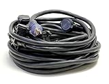50-Foot 12/3 Black Outdoor Multi Outlet Extension Cord 5 Water Resistant Covered Outlets