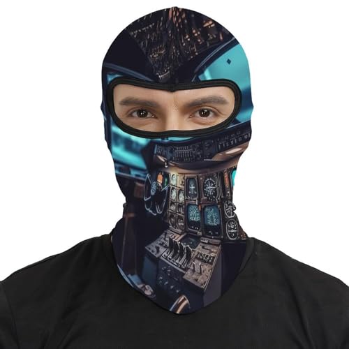Mascarilla tipo pasamontañas para hombres y mujeres con diseño de avión, máscara facial térmica para clima frío, equipo para motocicleta y esquí, máscara facial de invierno para mujeres y hombres miniatura 2