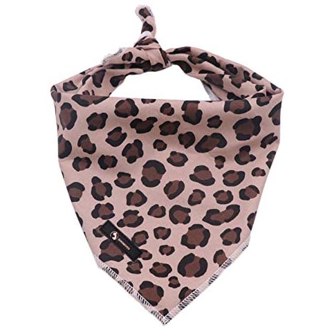 DGOWONG Hundehalstuch, Baumwolle Leopard Badana Hund Hunde Dreieck Lätzchen Halstuch Hunde halstüche Cover