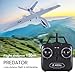 Toyvanta Z51 Predator RC Airplane - Brushless Motor 20 Mins Long Flight Time 2.4G 2CH RTF Remote Control Glider - Beginner Friendly Durable EPP Foam Aircraft 66cm Large Wingspan