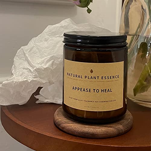 Eucalyptus &Basil Scented Jar Candles For Women Jar Candle 7Oz Burns 30 Hours. Handmade Soy Wax Healing Candle Ideal For Bedroom, Kitchen, Bath #TOP4