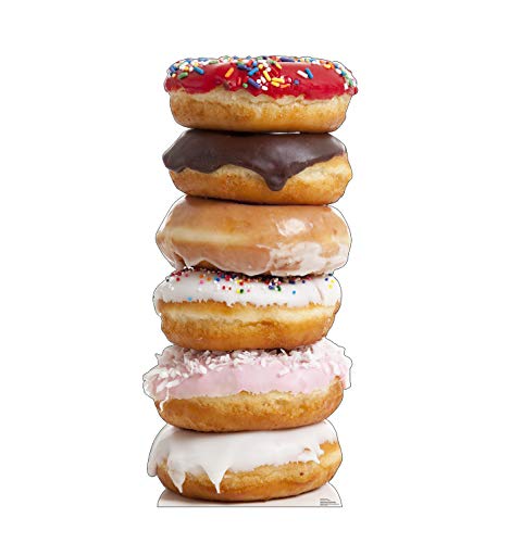 Image of Cardboard People Doughnut Stack Life Size Cardboard Cutout Standup