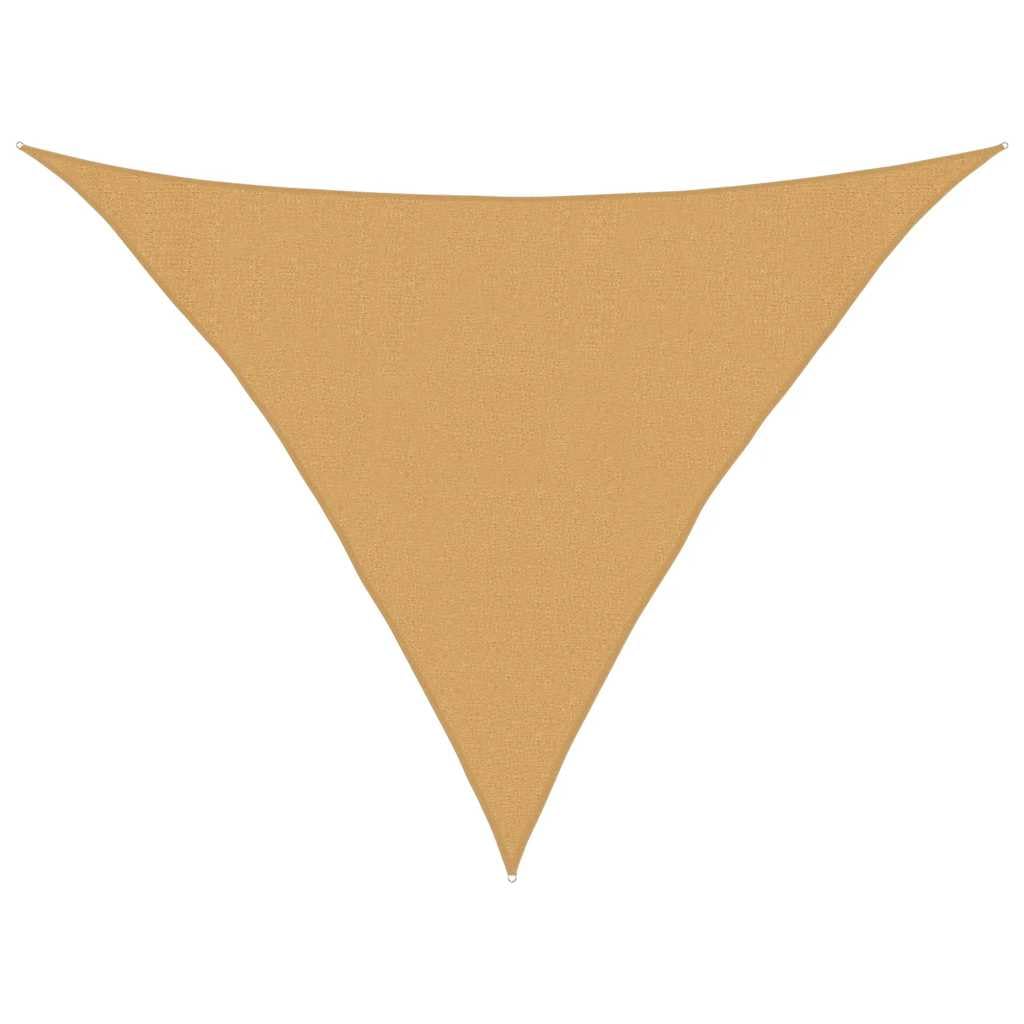 vidaXL Sunshade Sail, Sunscreen for Outdoor, UV Proof Awning for Wedding Party, Canopy Sun Sail Tarp,160 g/m² Triangular Sand 3x3x4.2 m HDPE