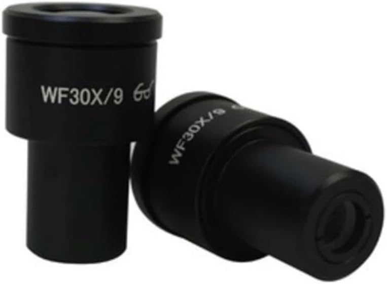 ラボ用顕微鏡アクセサリー 30倍ハイアイポイント生物顕微鏡接眼レンズ広角接眼レンズ視野9mm、取り付けサイズ23.2mm(1pcs)