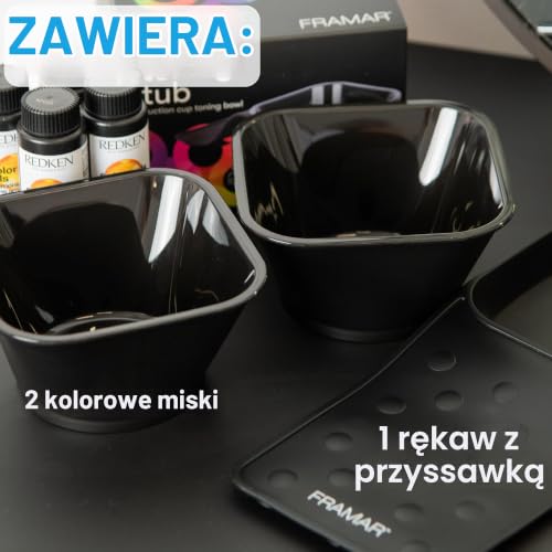 FRAMAR Tonizująca miska do farbowania włosów – miska do mieszania kolorów dla stylisty, fryzjer
