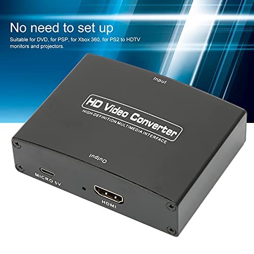 ASHATA Adattatore Component da YPbPr a HDMI, Convertitore da YPbPr a HDMI, Supporta il Convertitore Video 1080P per Monitor DVD da a HDTV, Installazione Semplice
