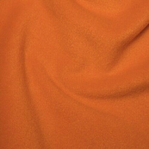 Premium Polar Fleece Fabric Material by The Metre 30 Plain Colours 149cm Wide (Orange) (Half METRE - 50 x 150cm)