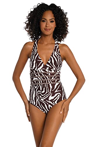 La Blanca Women's Multi Strap Cross Back One Piece Swimsuit