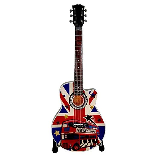 MINIATURA GUITARRA ACUSTICA THE BEATLES MGT-5159 MADERA ESCALA 1:4 REGALO MUSICAL ROCKMUSIC