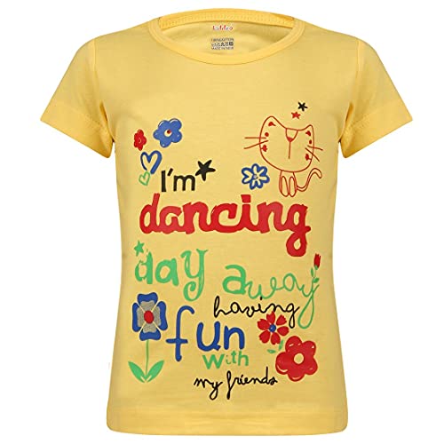 Image of kiddeo Girls Half Sleeve t-Shirts (Pack of 4)