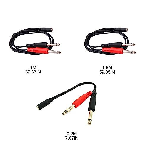 Cable Jack 3.5mm a Doble 6.5mm Aux Dual 6.35mm miniatura 5