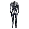 Generisch Frauen-Roboter-3D-Druck-Body mit Reißverschluss hinten Halloween-Kostüm-Ganzkörper-Bodysuit Halloween Kostüm (Black, XL) #3