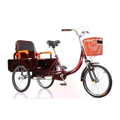 20 Zoll Dreirad Für Erwachsene Tragfähigkeit 180KG Dreiräder Höhenverstellbar 3 Räder Fahrrad Cityräder Cruise Einkaufsrad Für Senioren Frauen Ältere – Bild 3