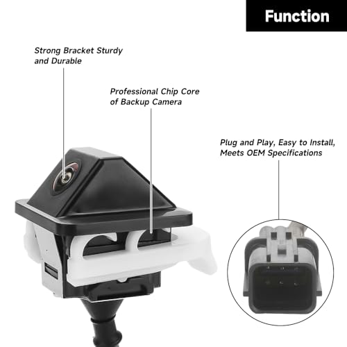 Image of Rear View Back Up Wide Angle Camera Park Assist Reverse Camera - Compatible for Hyundai Elantra Coupe 2014 GS 2.0L L4 - Gas - Replace Part 957503X410