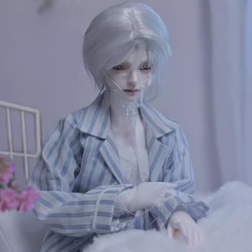 BALOLO BJDドール フルセット1/4 球体関節人形 男の子 45cm SD 樹脂球体関節人形手作シックボーイフルセットプレゼント、未塗装ボディ、アイ、フェイスメイク済みヘッド、衣装、ウィッグ、靴