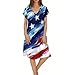 July 4th Dresses Women Casual Fashion Maternity Lounge Festival O Neck Dressy Graphic 4th of July Outfits Vestidos De Verano para Mujer 2025 Blue