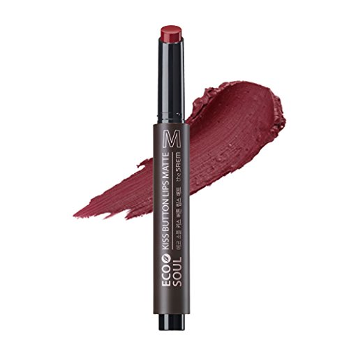 [the SAEM] ECO SOUL kiss button lips matte Bitter Chocolate (M06)