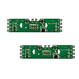 Größe: ca. 7,2 cm*1,7cm . Evemodel 2Stk. Modellbahn Stromverteilungsplatine Mit Status-LEDs für DC und AC