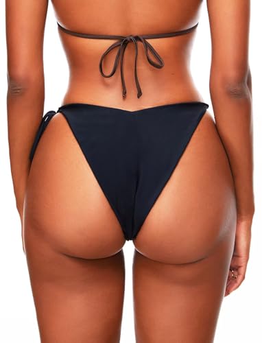TZLDN Bikini Bottoms for Women Sexy Cheeky String Tie Side Brazilian V-Front V-Back Swimsuit Bathing Suit2