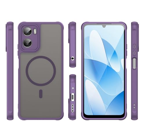Image of Compatible with Motorola Moto G06 Power Case Cover,Compatible with MagSafe,Anti-Fall,Compatible with Motorola Moto G06 XT2535-1 XT2535-2 XT2535-14 Cell Protective Phone Case Purple