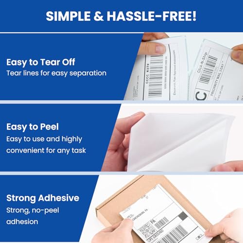 Image of BEEKAY 500 LABLEL(1 Stack of 500) 4 inchx6 inch (100x150 mm) Shipping Address Thermal Label Compatible with All the Direct Thermal Label Printer