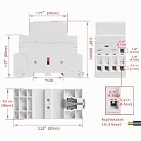 Heschen Haushalts-Wechselstromschütz, CT1-25, Ie 25A, 4-polig vier normalerweise offene, AC 12V Spulenspannung, 35 mm DIN-Schienenhalterung – Ansicht 2