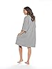 Nikaro Ladies/Girls Oversized 100% Pure Cotton Graphic Slumber Party Sleep T Shirt Nightshirt (One Size) Charcoal #4