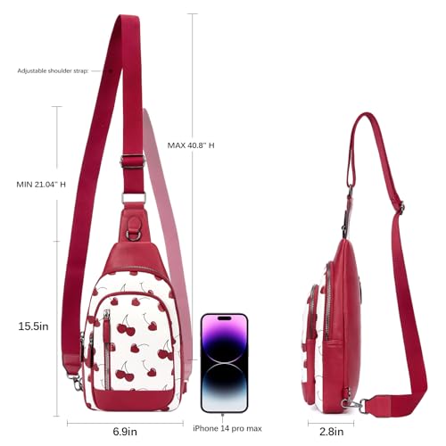 Image of CLUCI Crossbody Bags for Women Men,Leather Sling Bag Cross Body Backpack for Woman Gifts for Women Birthday Unique