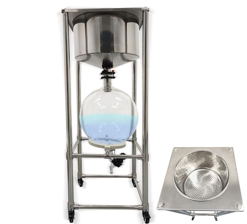 INTSUPERMAI 50L Buchner Funnel Filtering Kit, with 50L Vacuum Flask, Stainless Steel Frame, Negative Pressure Filtration, Lab Vacuum Suction Filter for Liquid-Liquid Extraction
