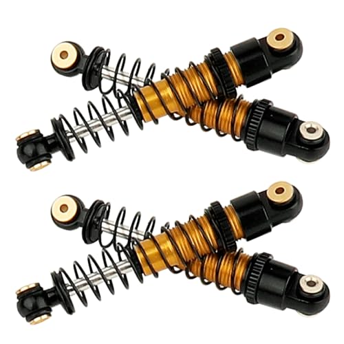 RZXYLRC 4PCS 40mm shocks Damping Shock Absorber Damper for 1/24 Axial SCX24 AXI90081 RC Crawler Car Upgrade Parts (Gold)