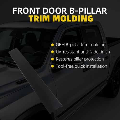 Dasbecan Front Door B-Pillar Trim for 2019-2026 Ram 1500 DT Right Side - 4