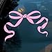 Pink Aesthetic Bow Car Decals Funny Girly Inspiration, Self-Love Humorous Car Window Accessories Affirmations Vinyl Waterproof 6 Inches Bumper Decal Gift for Mom Dad Friend Coworker