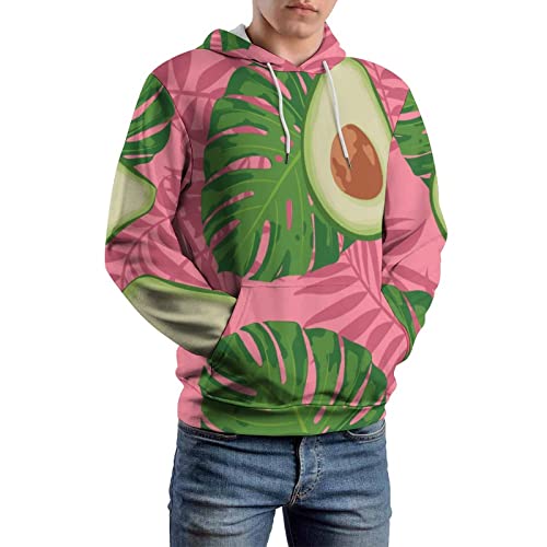 Sweatshirt pull bicolore vert rose UMENG avec capuche et manches longues
