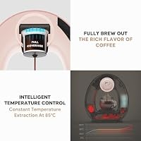 i Cafilas Kaffeemaschine für gemahlenen Kaffee,Mini Q Americano 2-in-1-Kaffeebrüher, Mini One Cup Kaffeebrauer/Teebereiter mit Kaffeefilter, Elektrische Kaffeemaschine Mini,120-240 ml, Rosa – Ansicht 6