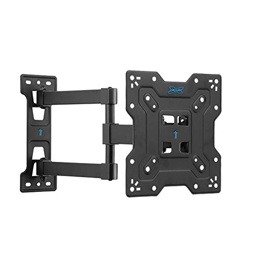 Support TV pivotant et inclinable pour téléviseurs plats incurvés de 17 à 55, charge maximale de 45 kg, compatible VESA 400 x 400 mm, support portable pour une installation facile
