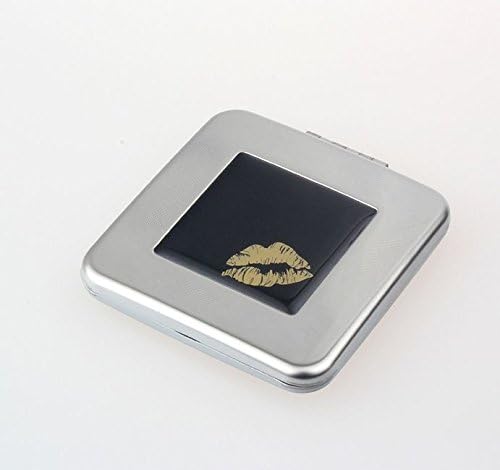 Unbreakable Steel Travel Mirror - Black Kiss. This mirror will never break in your hand bag