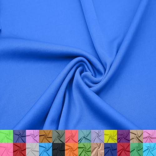 100% Polyester Interlock Fabric – Soft Double Knit – 60” Wide – Lightweight 107 GSM – Ideal for Apparel, Activewear, Lining, and DIY – Sold by the Yard
