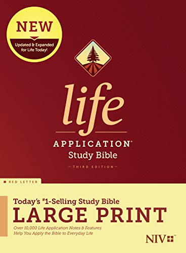 Image of NIV Life Application Study Bible, Third Edition, Large Print (Red Letter, Hardcover)
