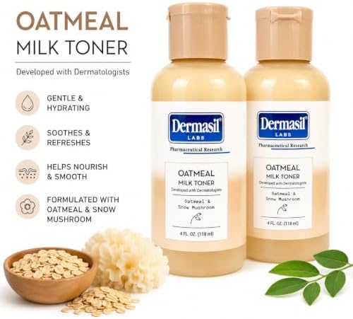 Labs Oatmeal Milk Toner 2-Pack | Gentle Hydrating Facial Toner with Oatmeal & Snow Mushroom | Soothes, Refreshes & Helps Support Soft, Healthy-Looking Skin | 4 fl oz Each image 4