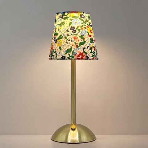 LED Cordless Table Lamps, Rechargeable Small Touch Table Lamp, 3000mAh Battery Operated Portable Bedside Table Light,3 Colors Brightness Dimmable Battery Lamp For Restaurant/Patio/Outdoor(Brass) Cover