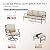 HERA'S HOUSE 5-Piece Metal Wrought Iron Outdoor Conversation Set, 7 Seats