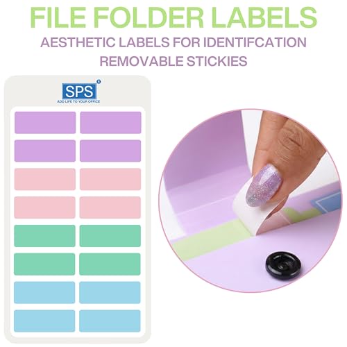 Image of SPS 5 Pocket Expanding File Folder Smile Design - Fits A4 & Letter Size Document Organizer, Accordion File Folders, File for Office, Portable File Organizer, School & Home - Pastel Lavender & Green