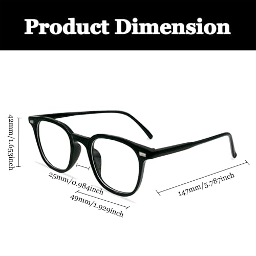Image of LJCZKA Square Blue Light Blocking Glasses for Women Men Anti Headache and Eyestrain for Reading, Texting & Gaming