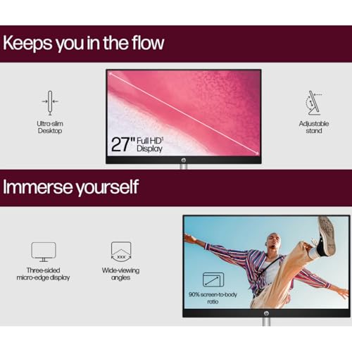 Image of HP 27'' Touchscreen All in One Desktop Computer, FHD IPS Eye Care Display, Intel 12-Core Ultra 7, Adjustable Height, 32GB DDR5, 2TB SSD, Win 11 Pro, Jet Black, Accessories