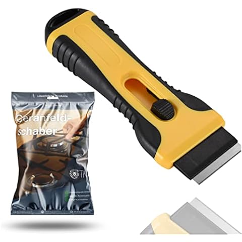 Ceranfeldschaber - Schaber für Kochfeld & Herd & Kochfeld & Backofen - Cerankochfeldschaber für kratzfreies Entfernen inkl. Ersatzklingen Cover