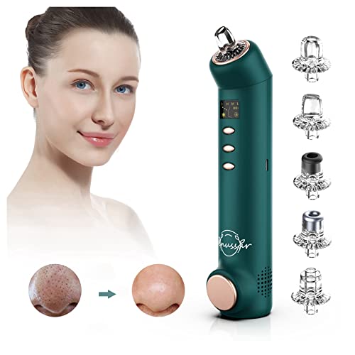 Limpiador de Poros Succionador de Puntos Negros Limpiador Facial Electrónico de Espinillas USB Recargable Blackhead Remover Con Función de Fría & Caliente Cover