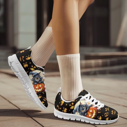 Image of GIFTPUZZ Mens Lace Up Athletic Trainers Running Sneakers Wedge Breathable Gym Lightweight Sports Tennis Shoes