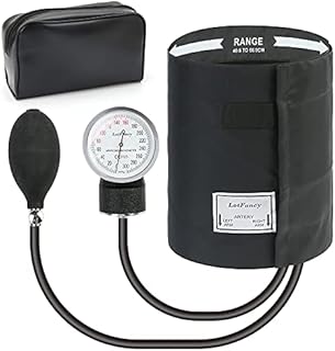 Aneroid Sphygmomanometer by LotFancy, X -Large Thigh BP Cuff(16-26in), Professional Manual Blood Pressure Monitor, Black Adult Cuff and Carrying Case