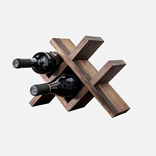 Soporte de vino pequeño de madera para 4 botellas 33×10×24 cm miniatura 7