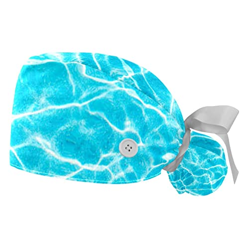 Chapeaux de travail respirants JDEZ pour hommes et femmes lot de 2 casquettes bouffantes